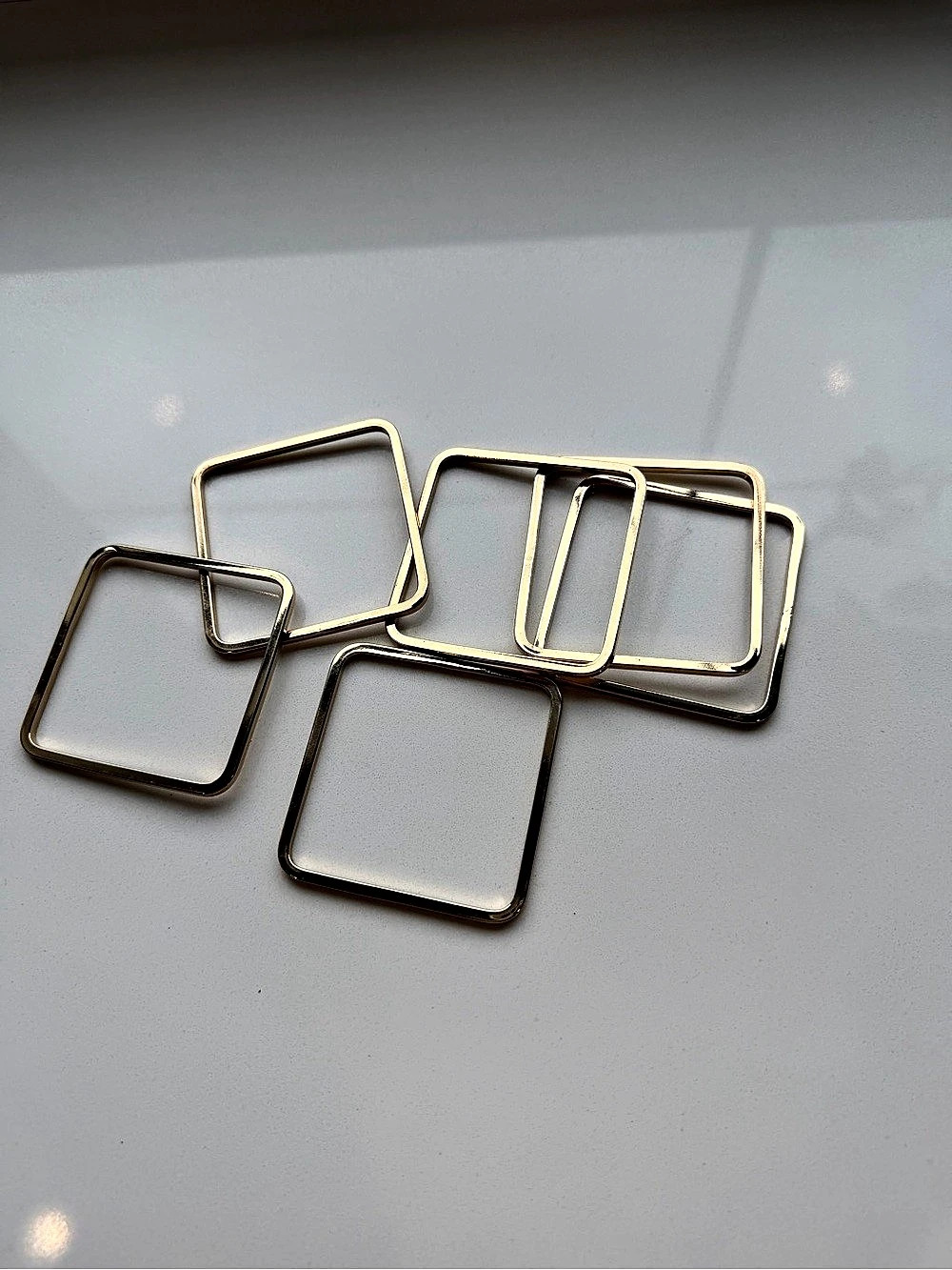 Zara Gold-Tone Rectangular Belt Buckle Set